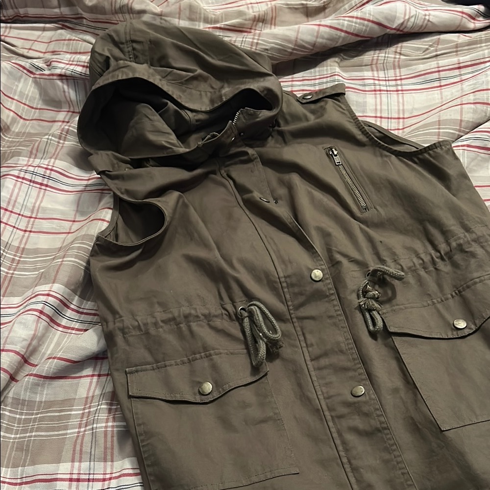 Zenana Outfitters Khaki Vest